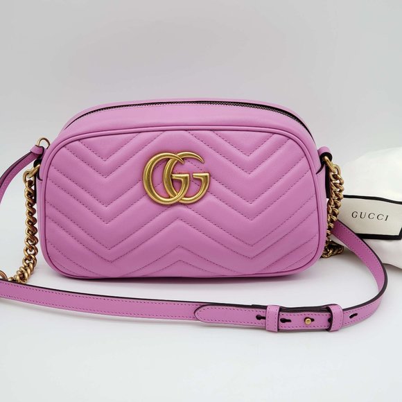 Gucci Handbags - 100% Authentic Gucci GG Marmont Small Pink Shoulde